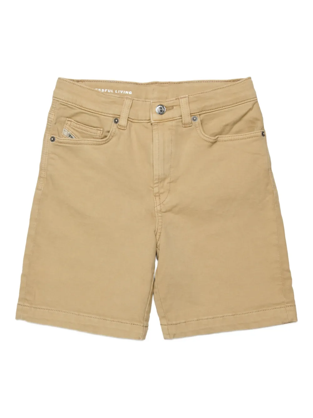 Diesel Kids Five Pockets-Shorts aus Denim mit Kontrastnähten - Nude