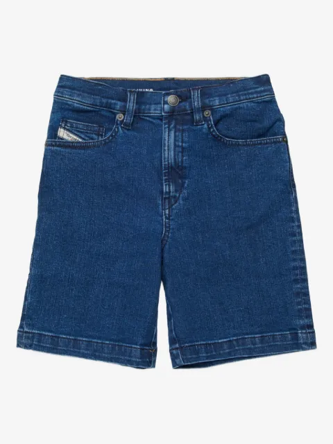 Diesel Kids shorts de mezclilla con costuras en contraste