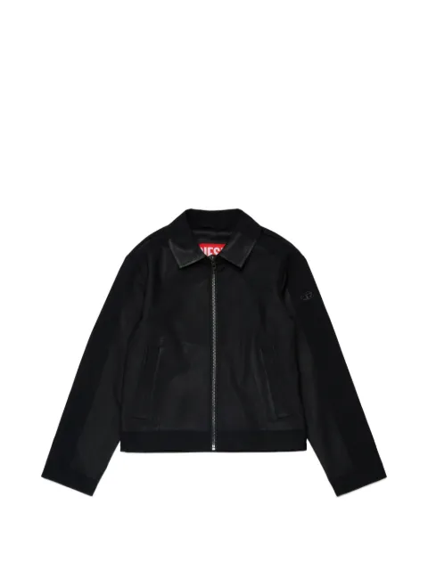 Diesel Kids logo zip-up jacket
