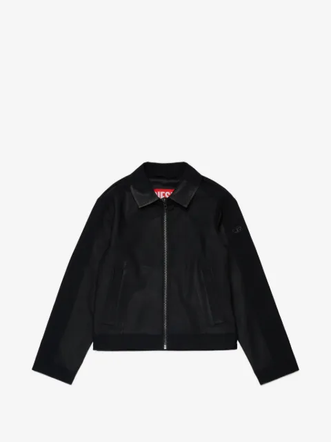 Diesel Kids logo zip-up jacket