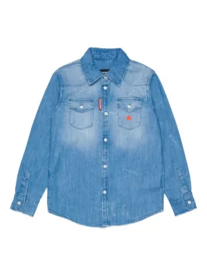 MM6 Maison Margiela Kids グラフィック シャツ | ブルー | FARFETCH JP