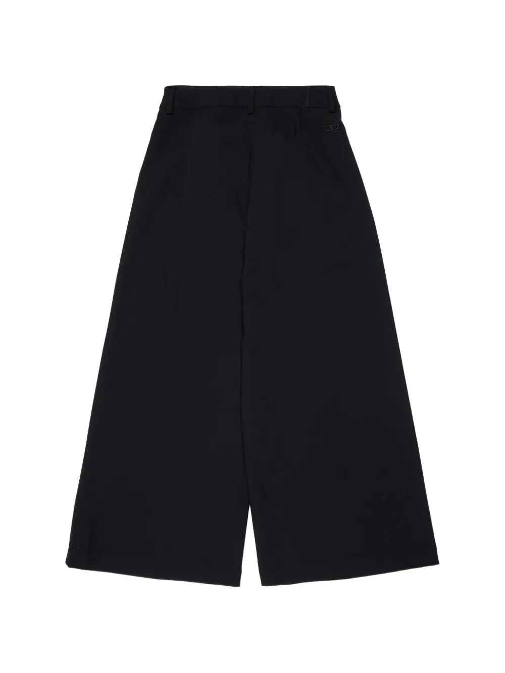 Diesel Kids Broek met wijde pijpen en logodetail Zwart