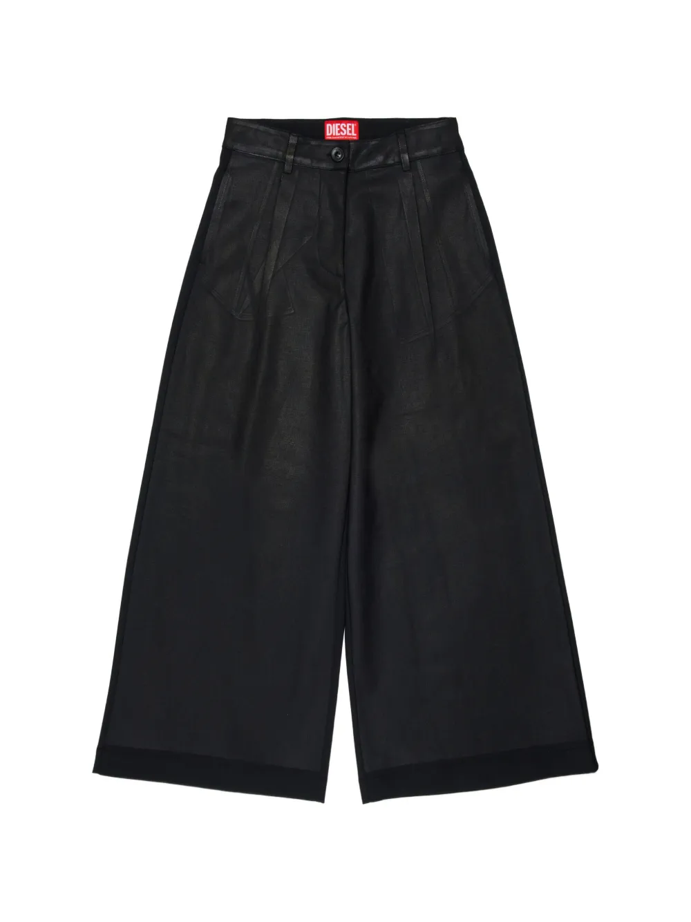 Diesel Kids wide-leg logo-detail trousers - Nero