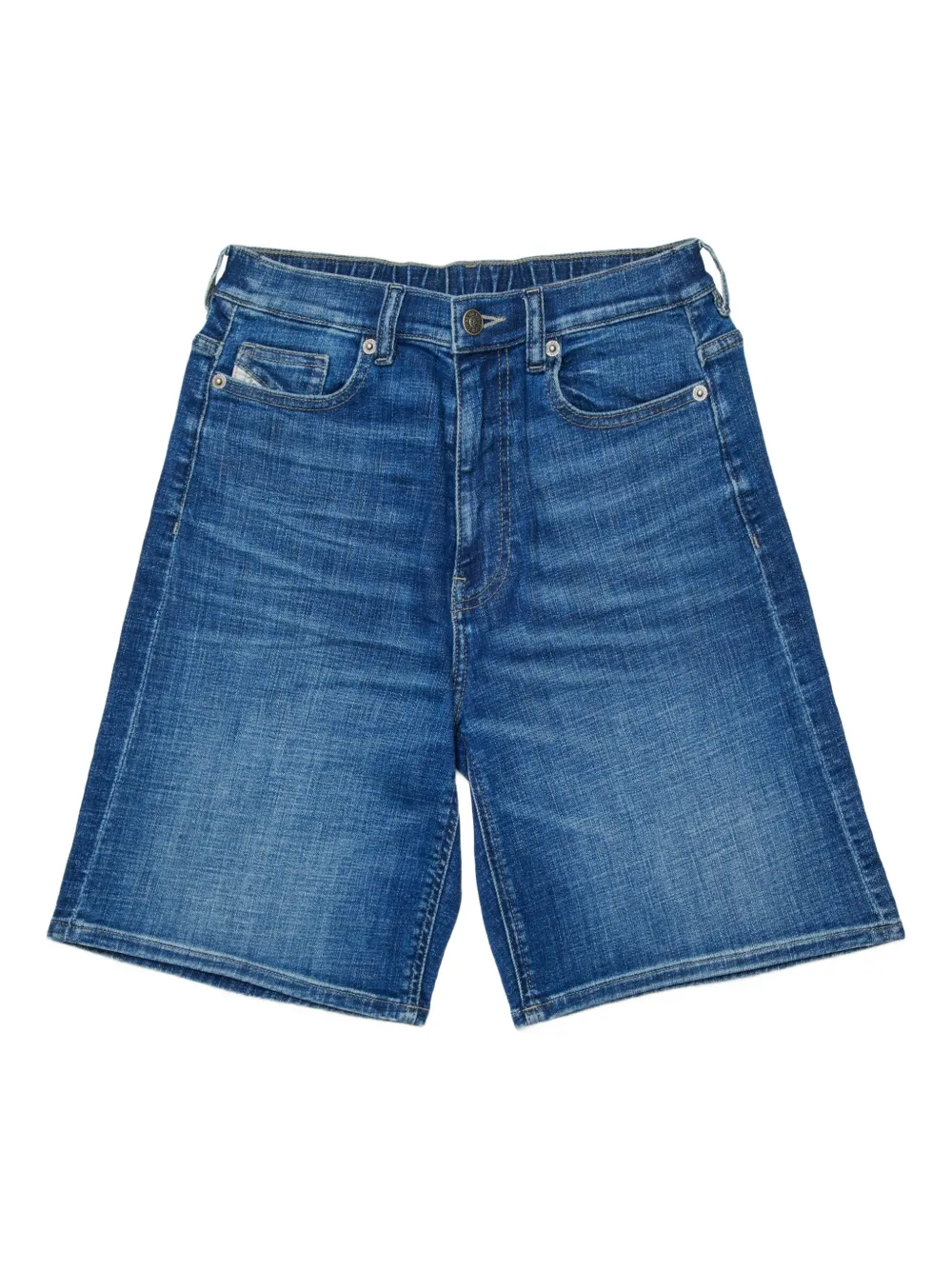 Diesel Kids Ausgeblichene Jeans-Shorts - Blau