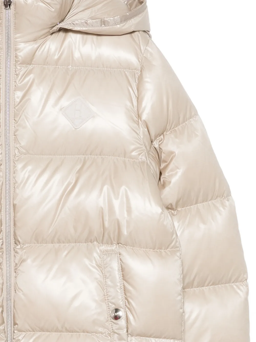 Herno Hooded Quilted Jacket In Neutral