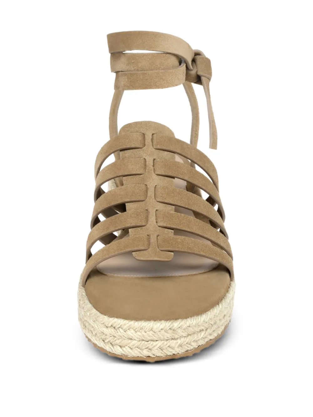 Gianvito Rossi Pompei espadrilles met striksluiting Beige