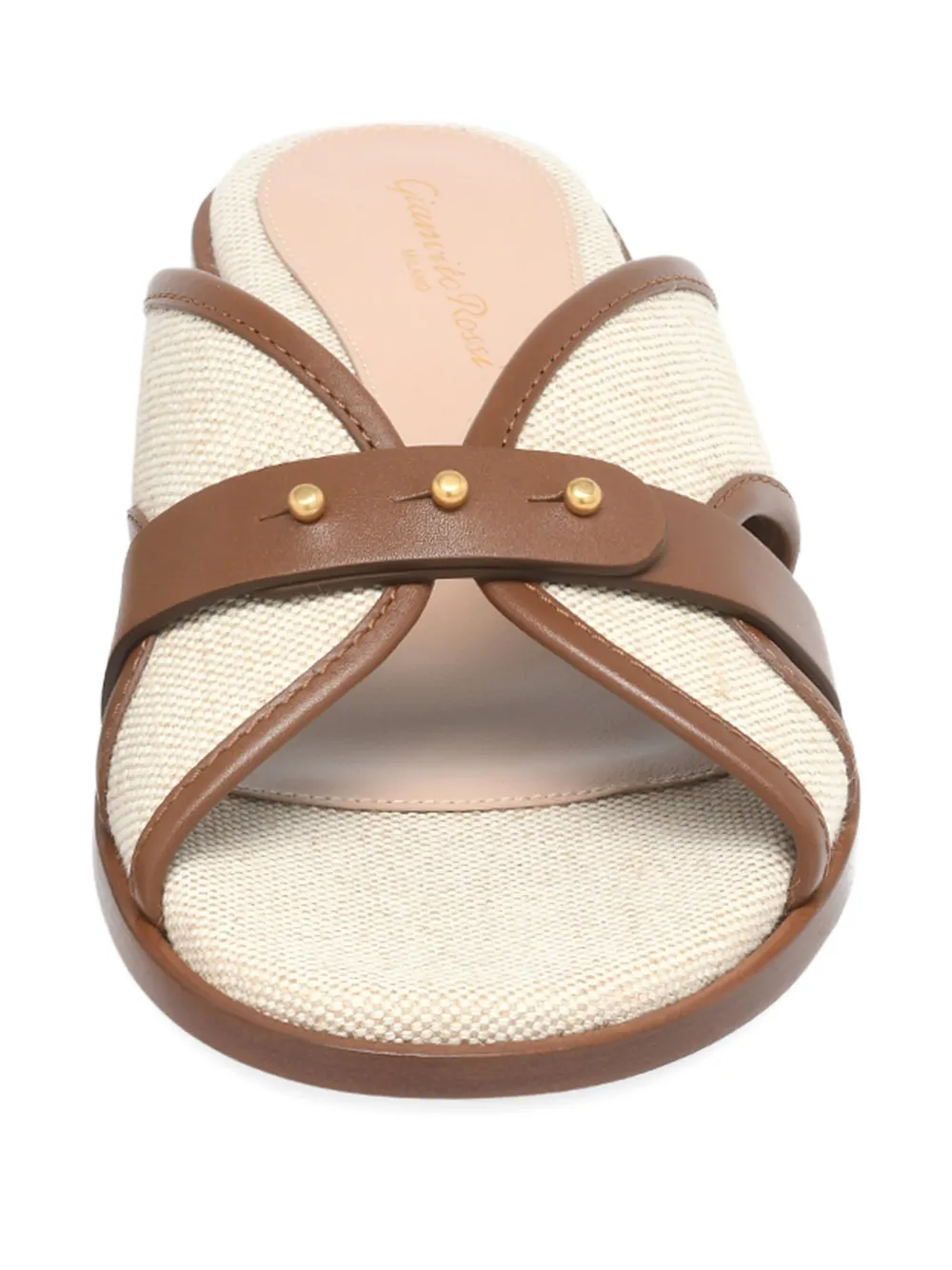 Gianvito Rossi Paros sandalen met studs Beige
