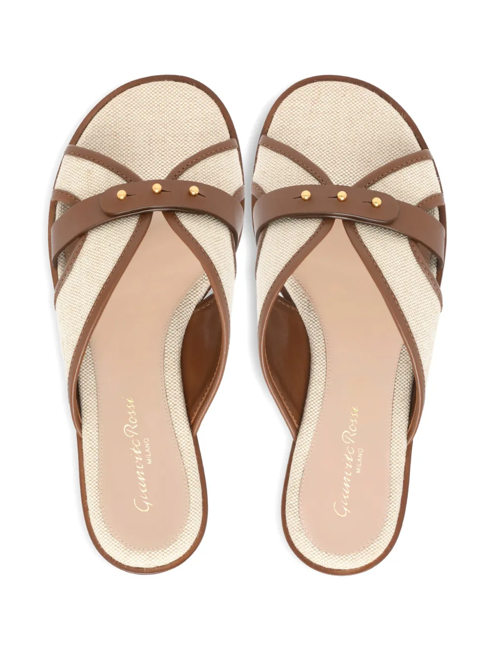 Gianvito Rossi Paros sandalen met studs Beige