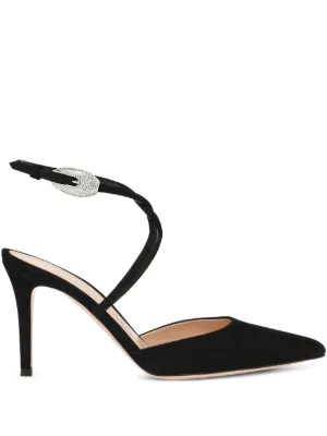 Gianvito Rossi スリングバックパンプス 80mm | ブラック | FARFETCH JP