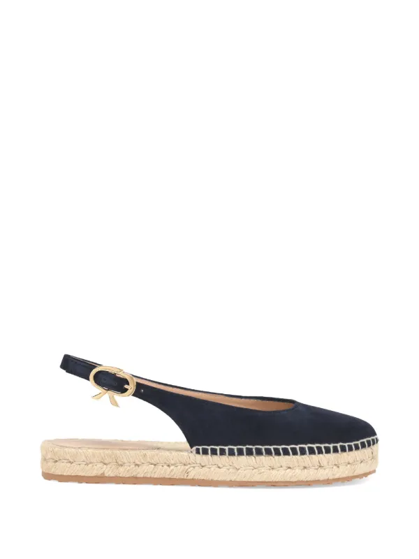 Gianvito Rossi Paz Buckle Espadrille in Blue