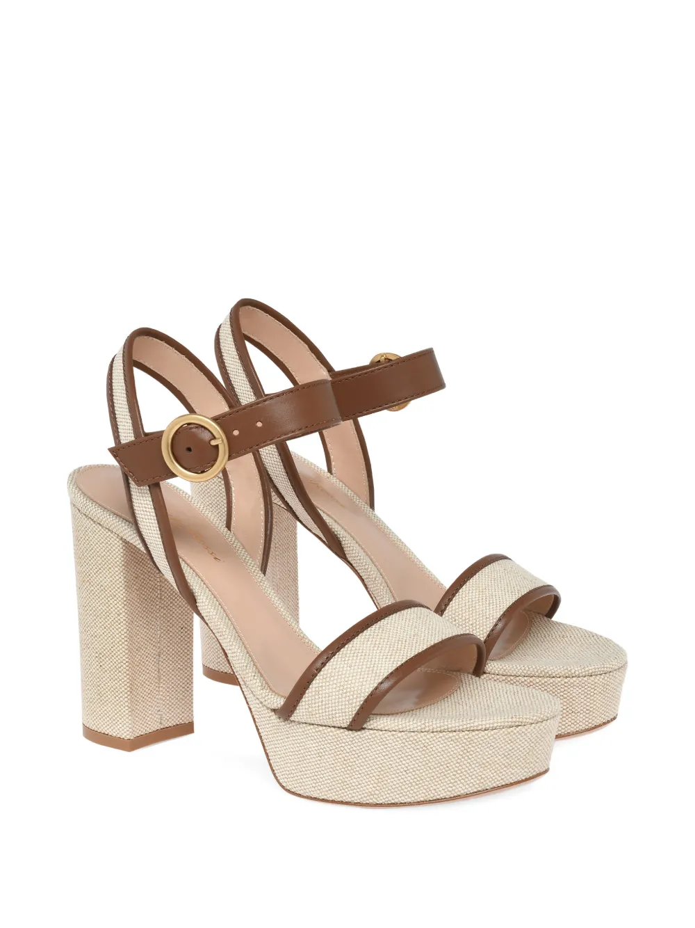Gianvito Rossi Milos sandalen met plateauzool Beige
