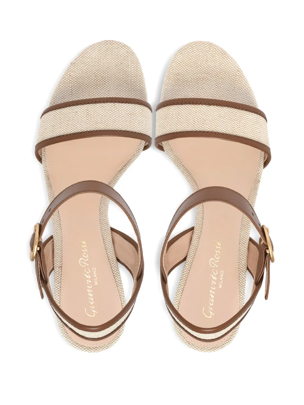Gianvito Rossi Milos sandalen met plateauzool Beige