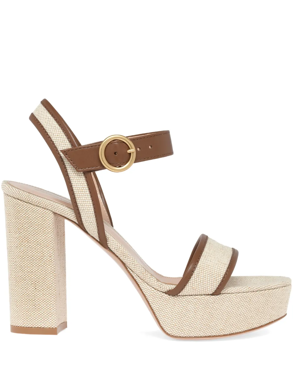 Gianvito Rossi Milos sandalen met plateauzool Beige