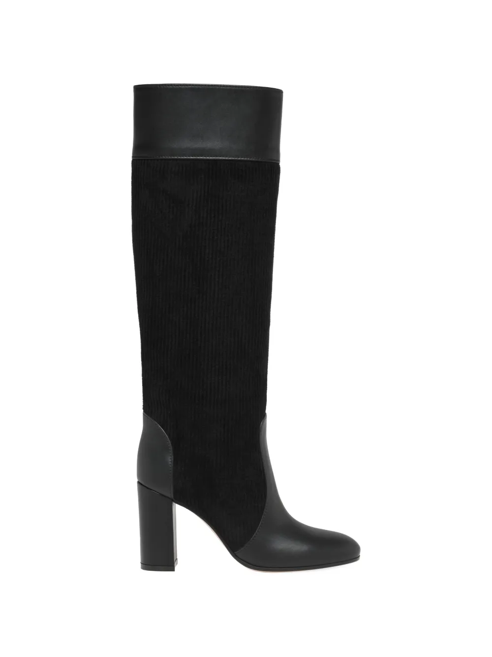 Gianvito Rossi sheffield panelled knee-high boots - Nero