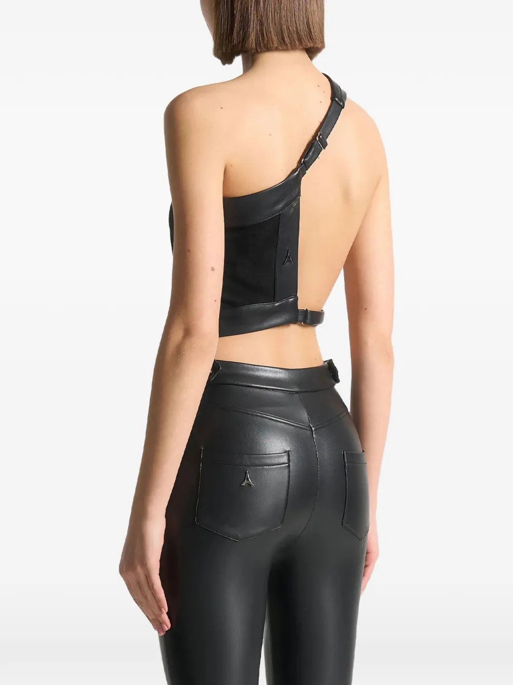 Manière De Voir Asymmetric Backless Top In Black