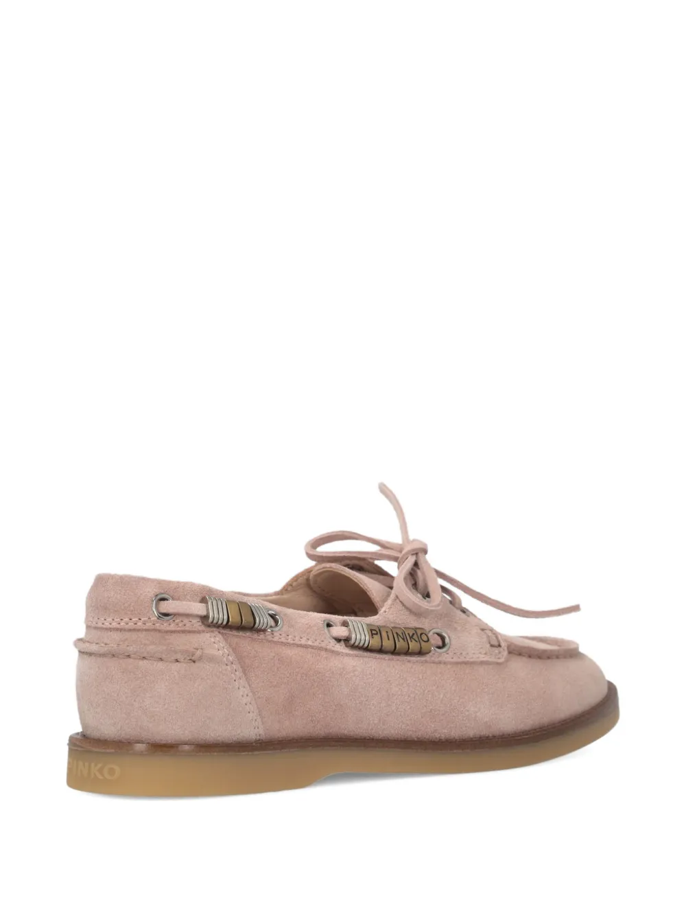 PINKO Suède loafers met veters Roze
