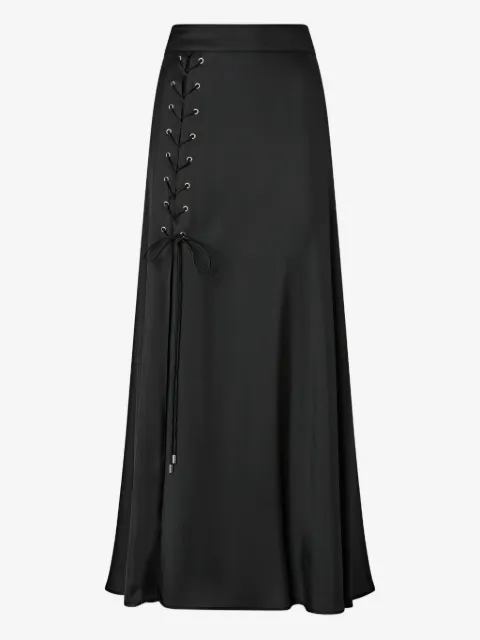 PINKO long skirt with slit and laces