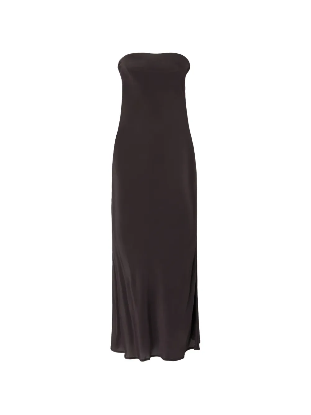 PINKO strapless satin-finish dress - Marrone