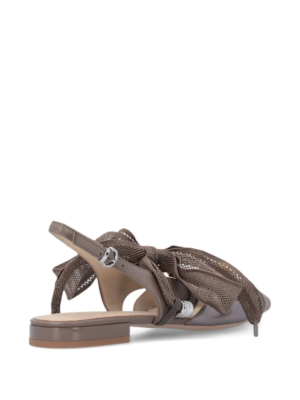 PINKO Ballerina's met puntige neus en lint Bruin