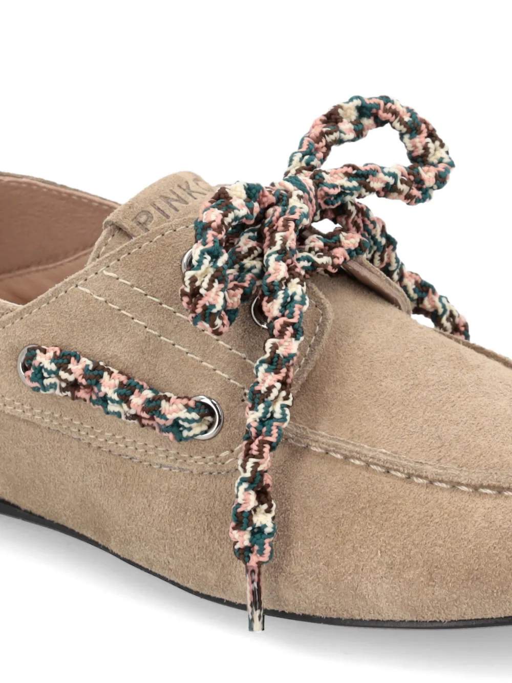 Woven Lace-Up Loafers