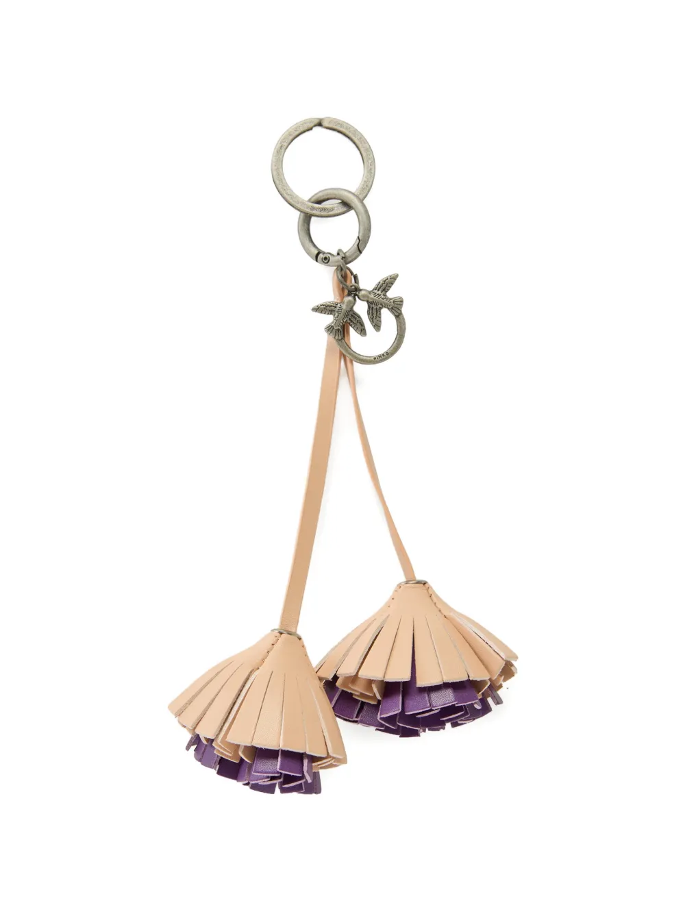 PINKO tassel charm keyring - Nude