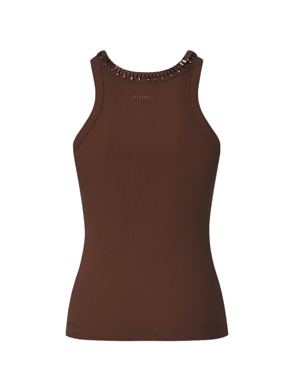  Pinko Stud-embellished Tank Top - Brown 