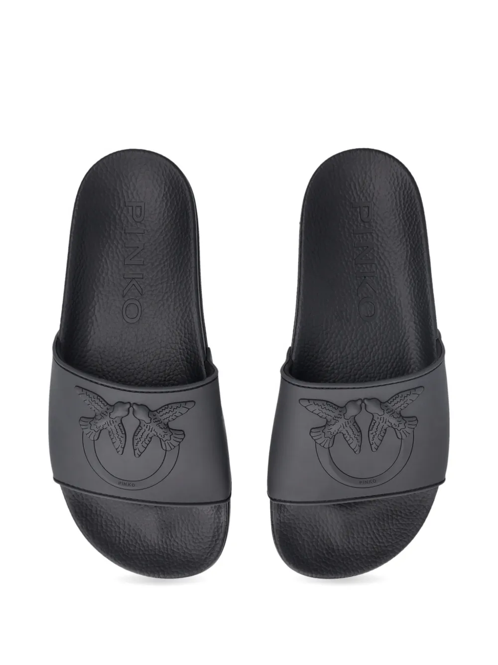 PINKO Slippers met logo-reliëf Zwart