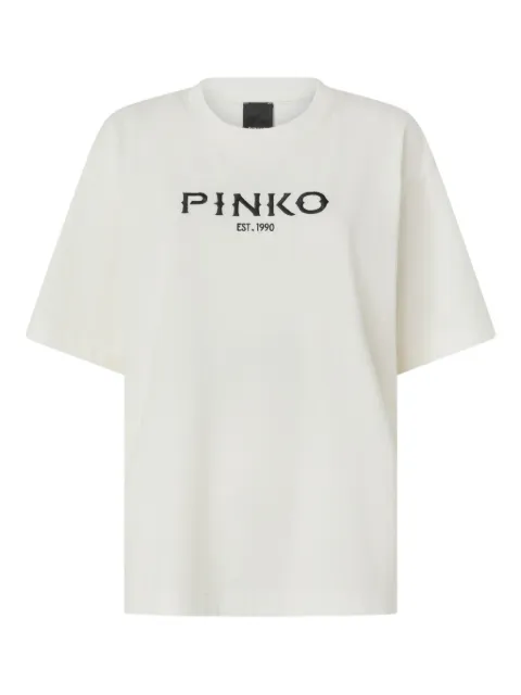 PINKO cowboy boot-graphic T-shirt