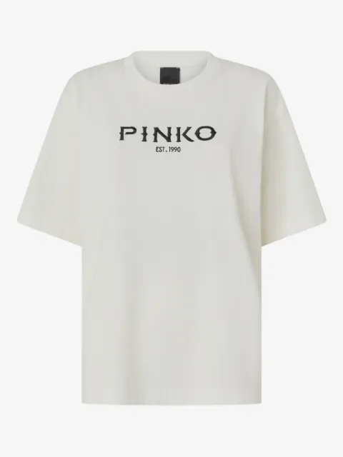 PINKO cowboy boot-graphic T-shirt