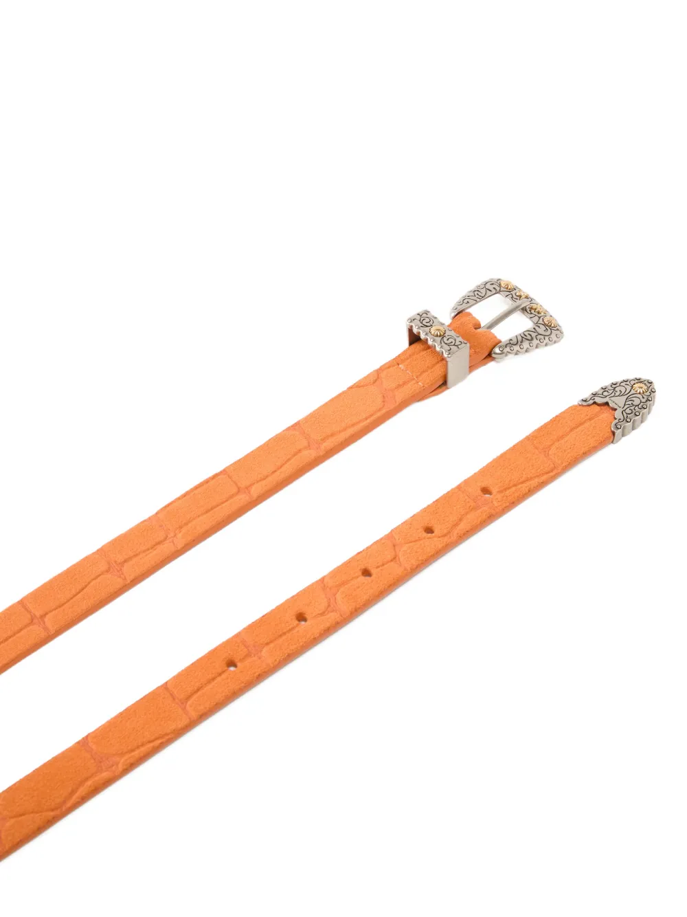 PINKO Gespriem met krokodillen-reliëf Oranje