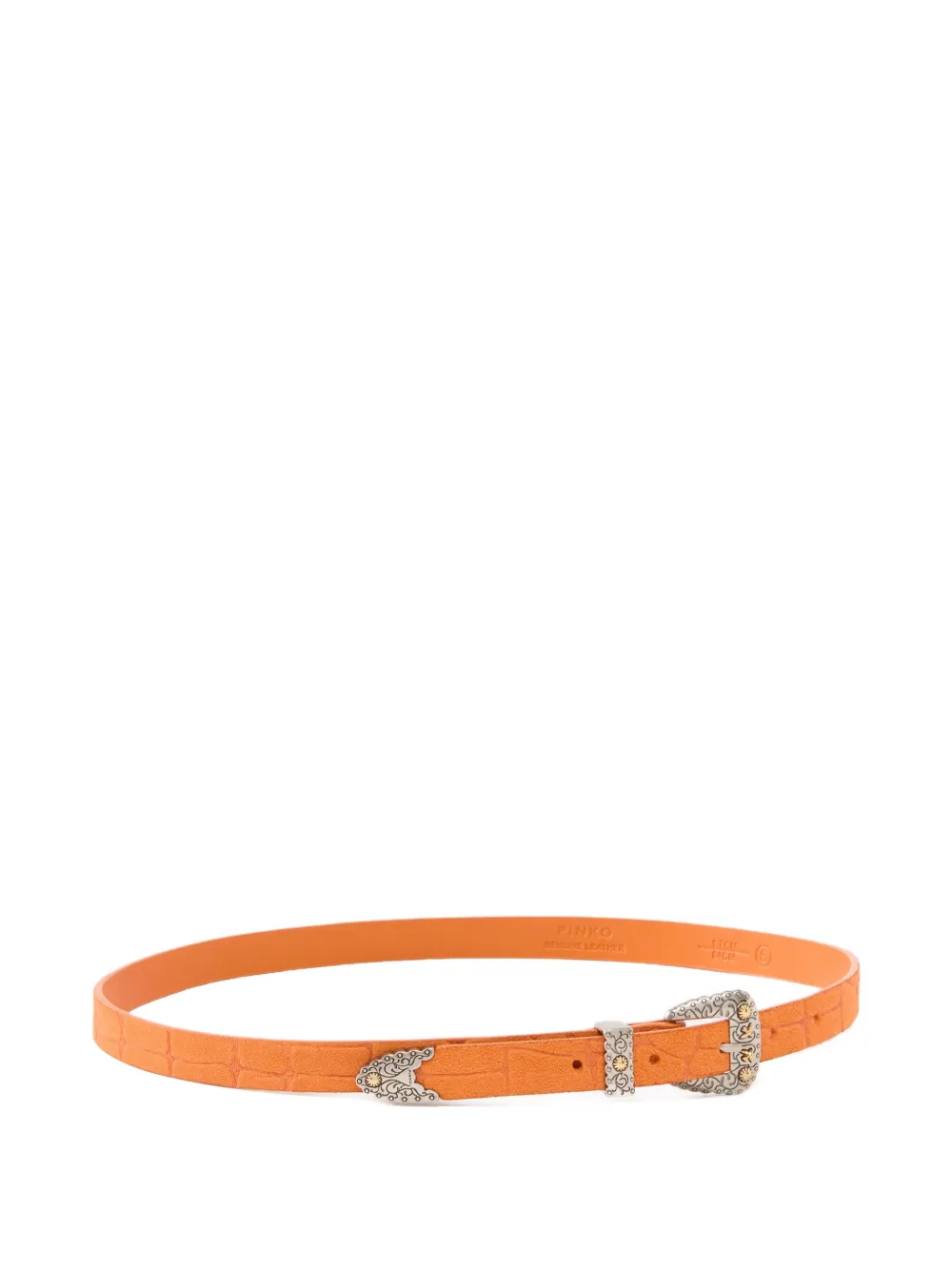 PINKO Gespriem met krokodillen-reliëf Oranje