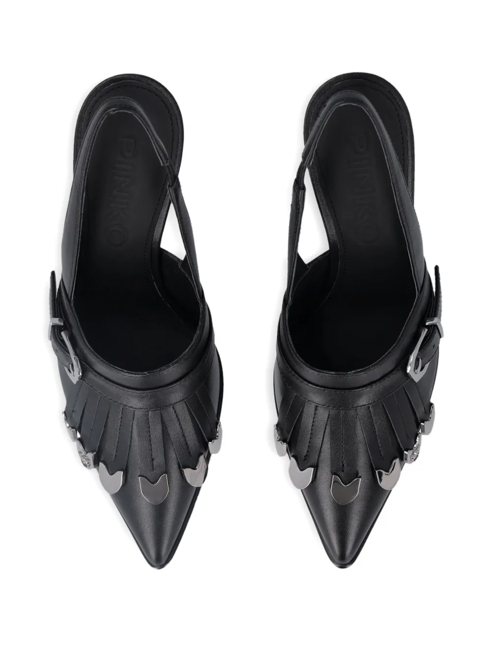 PINKO Pumps met gesp en franje Zwart