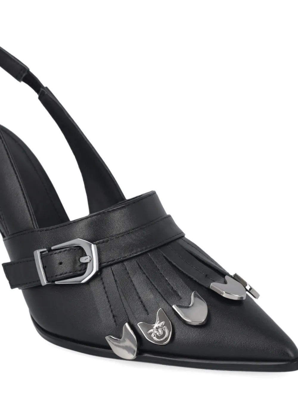 PINKO Pumps met gesp en franje Zwart