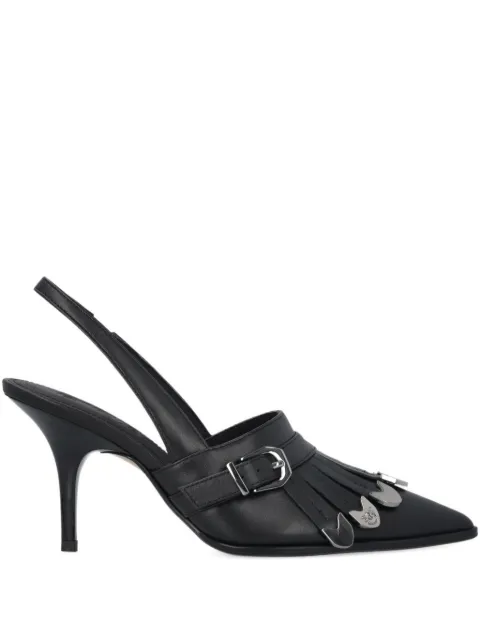 PINKO buckled fringed-detail pumps