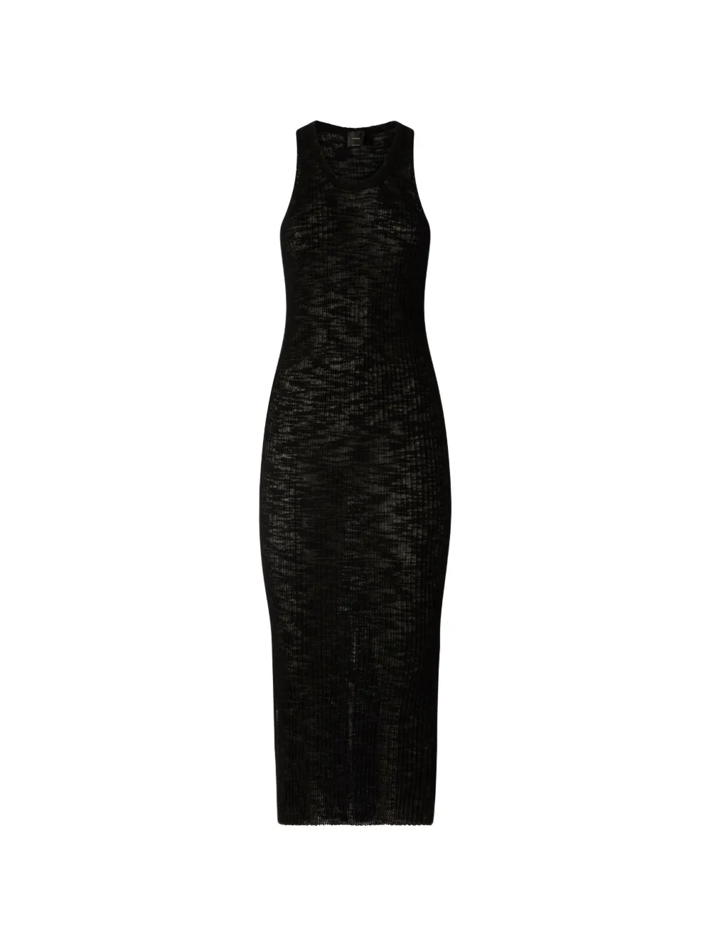 PINKO Geripptes Midikleid - Schwarz