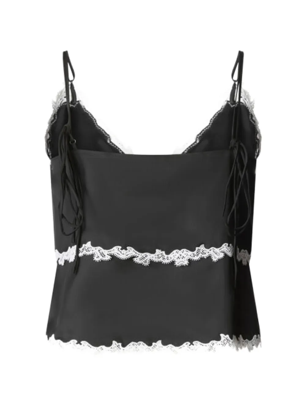PINKO Top met kanten inzetstukken Zwart