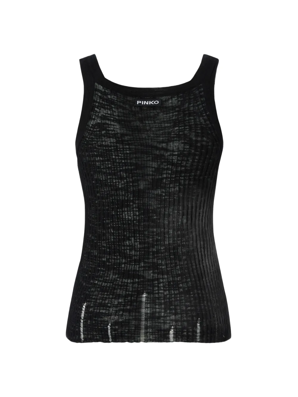 PINKO Geribbelde spencer met logo Zwart