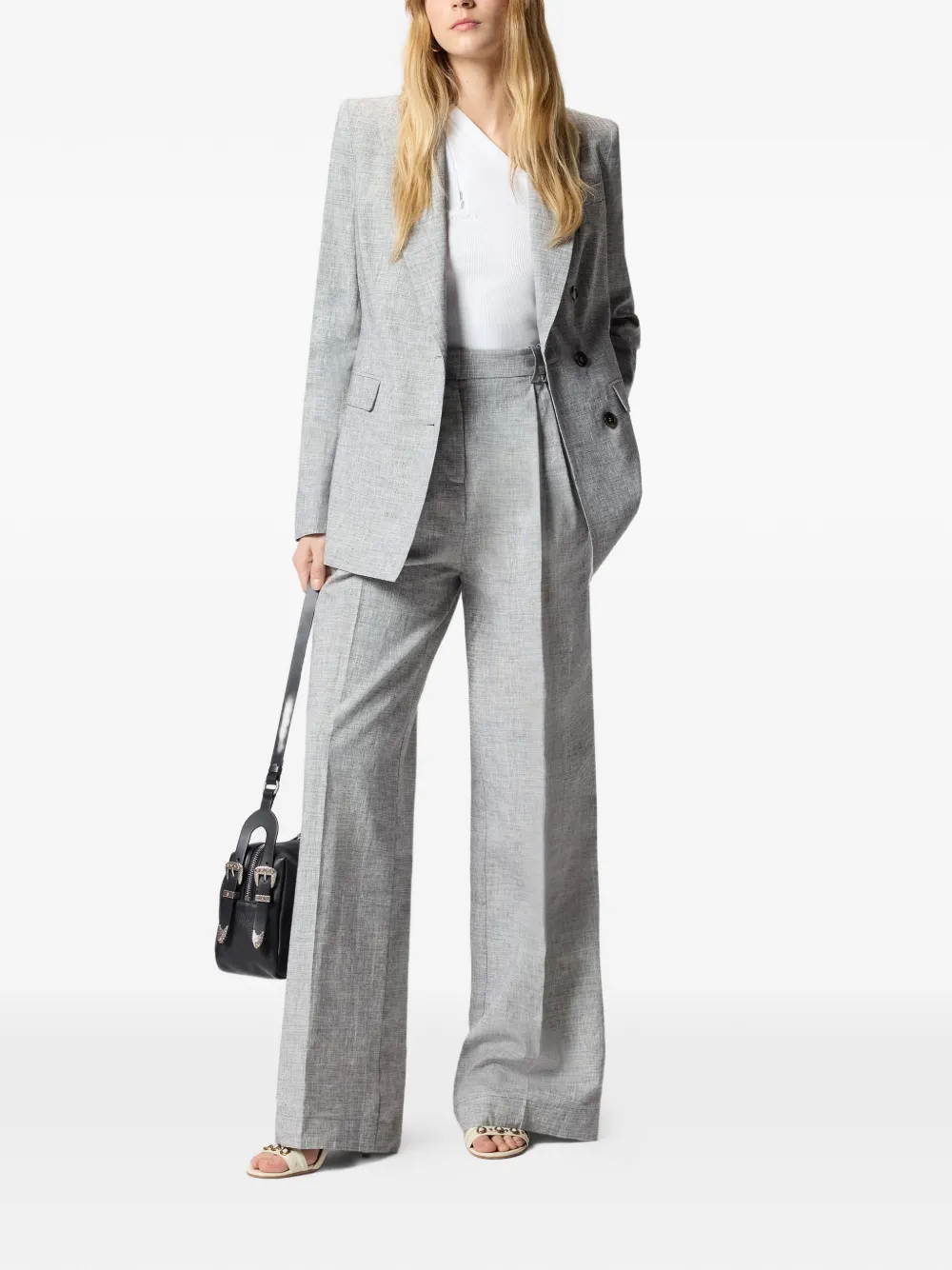 PINKO Blazer met dubbele rij knopen Grijs