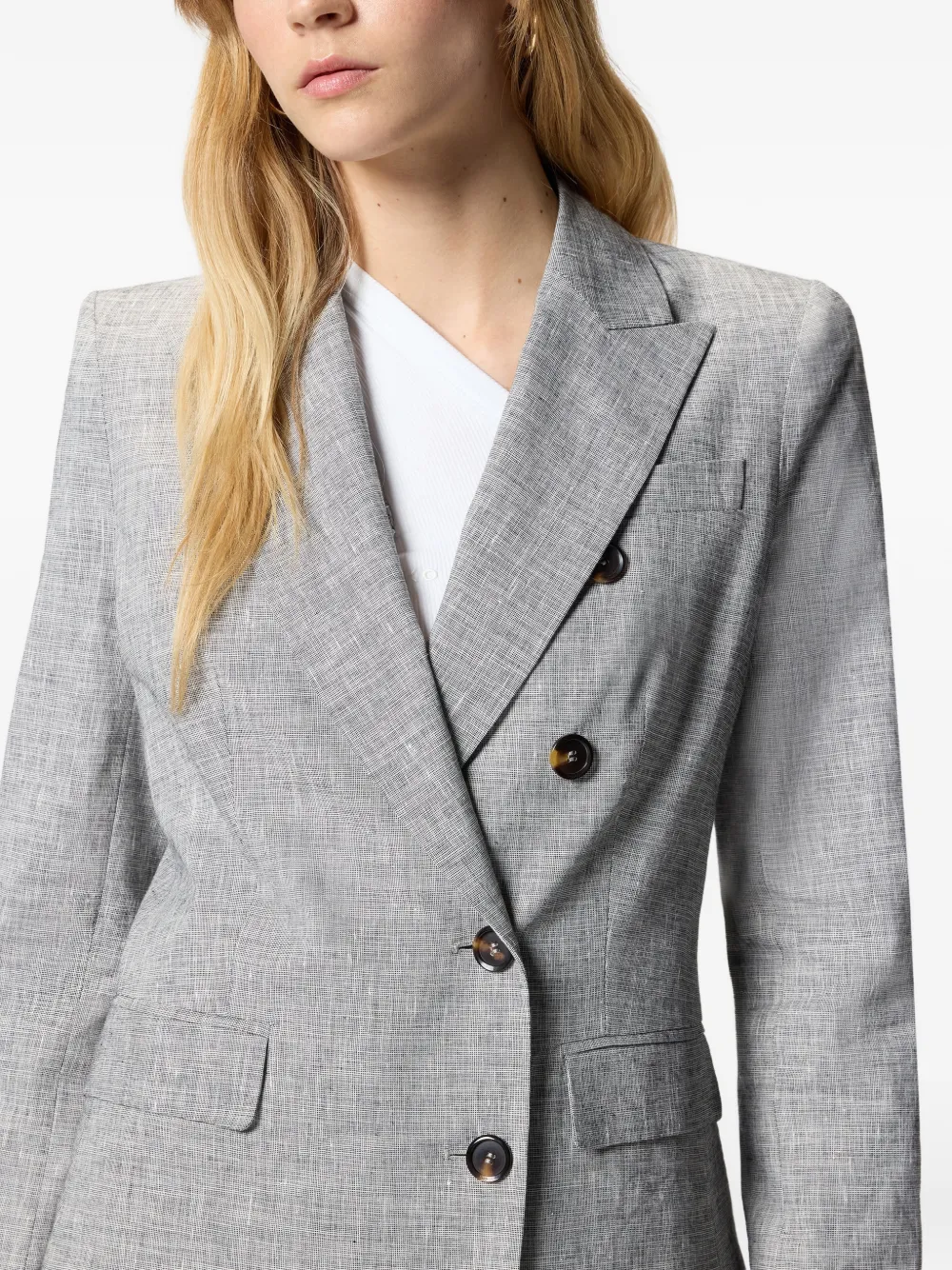 PINKO Blazer met dubbele rij knopen Grijs