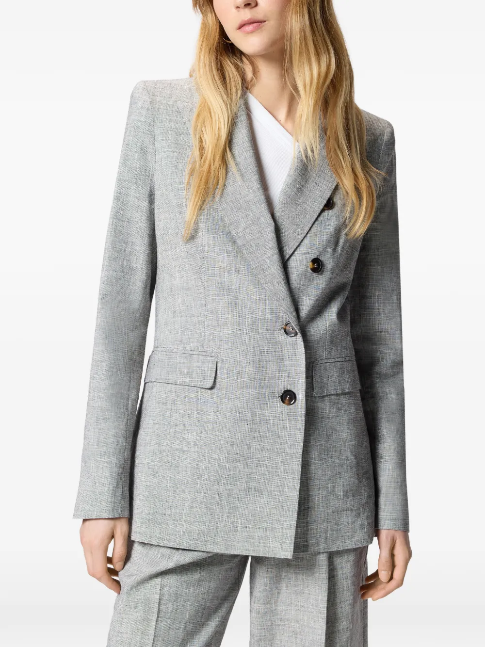 PINKO Blazer met dubbele rij knopen Grijs