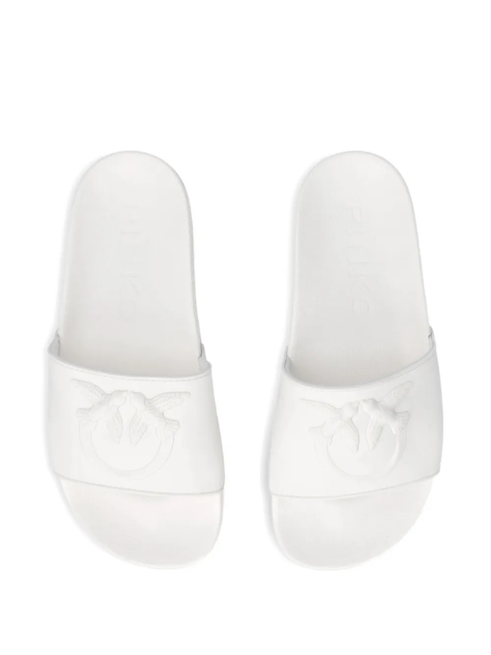 PINKO Slippers met logo-reliëf Wit