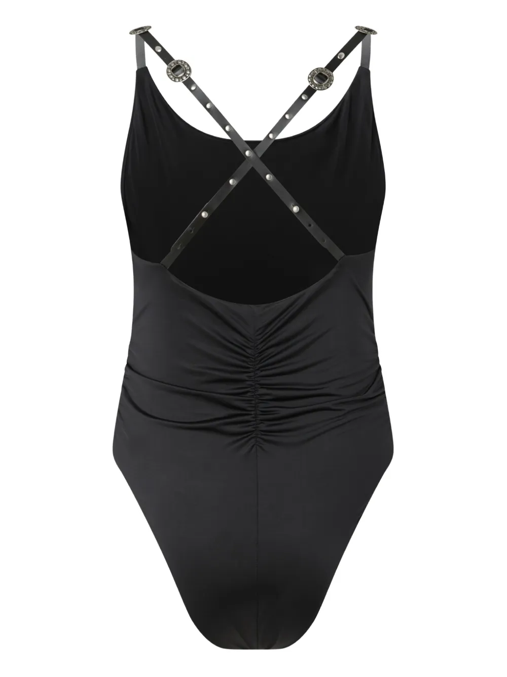 PINKO Body met ringdetail en bandjes Zwart