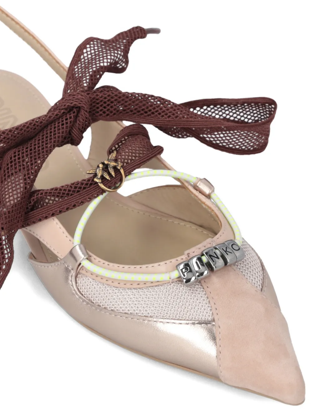 PINKO Ballerina's met lintstrik Beige