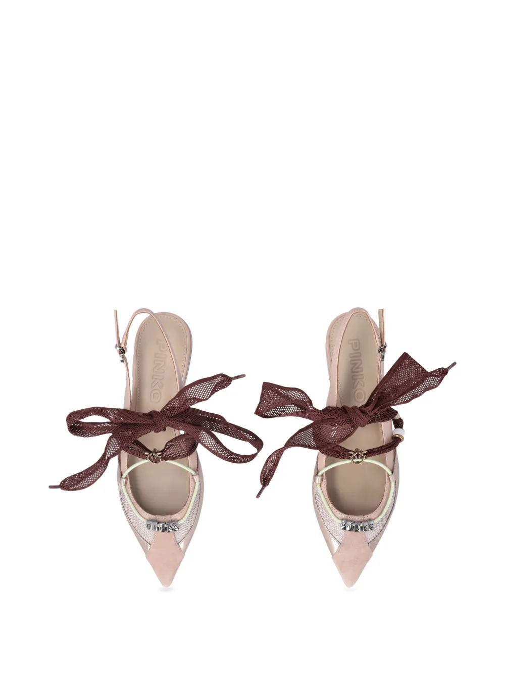 PINKO Ballerina's met lintstrik Beige