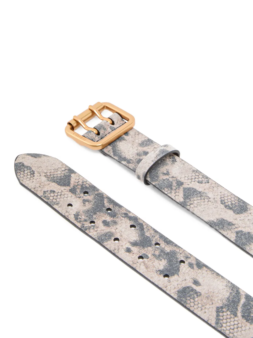 PINKO Riem met python print 4 cm Beige