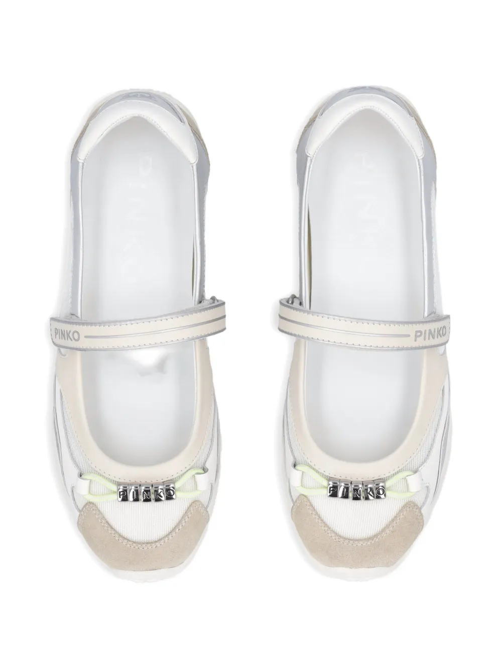 PINKO Sneakers met klittenband en logodetail Beige