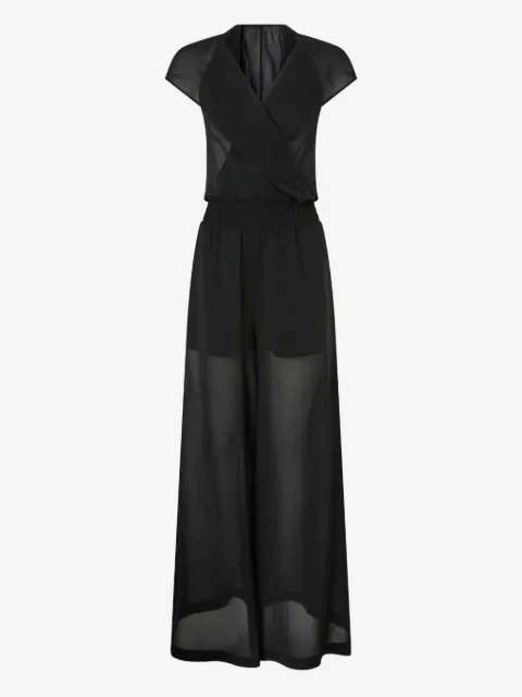 PINKO long playsuit with hood and sheer details