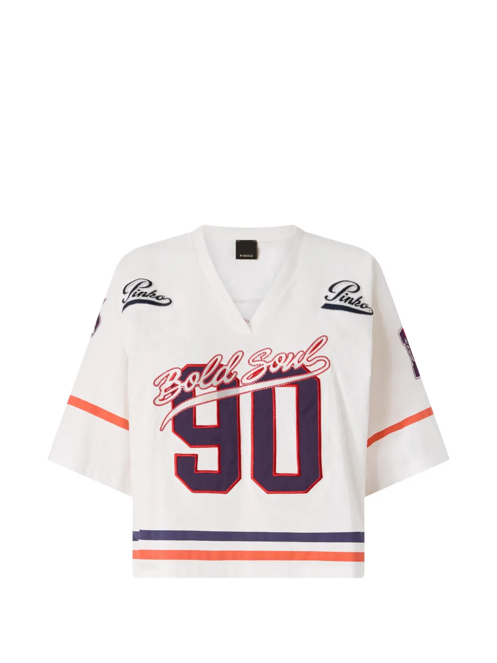 PINKO V-neck printed T-shirt - Bianco