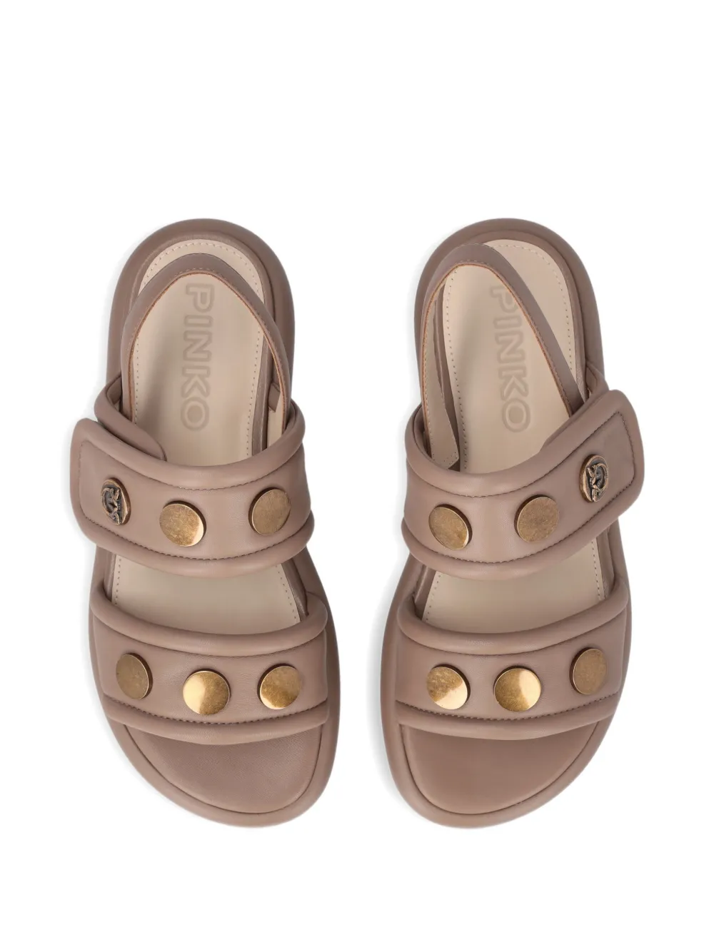 PINKO Sandalen verfraaid met studs Beige