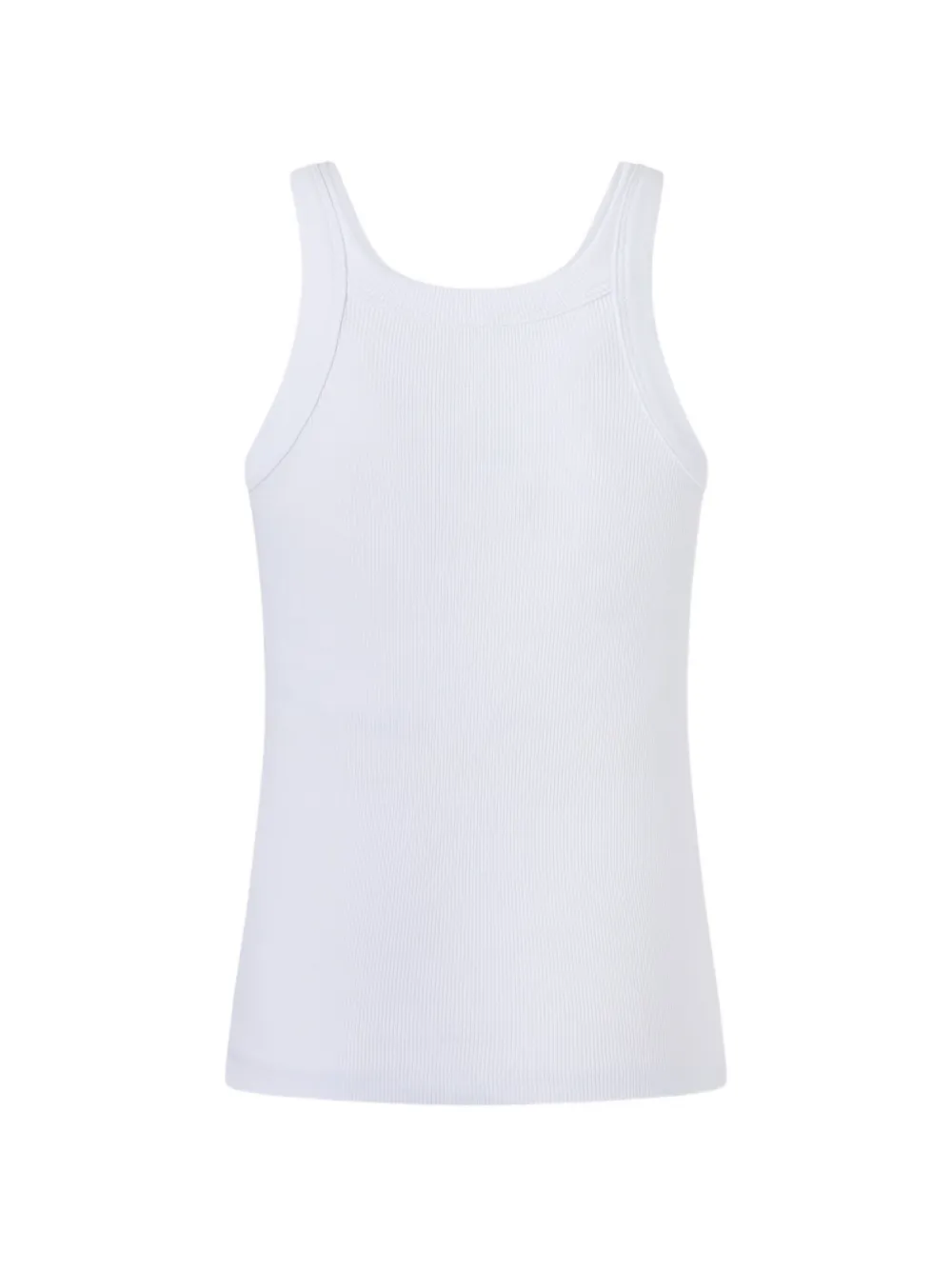 PINKO Geribbelde mouwloze top Wit